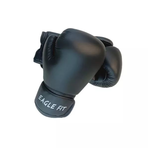 Boxing gloves on athlete hands during training
